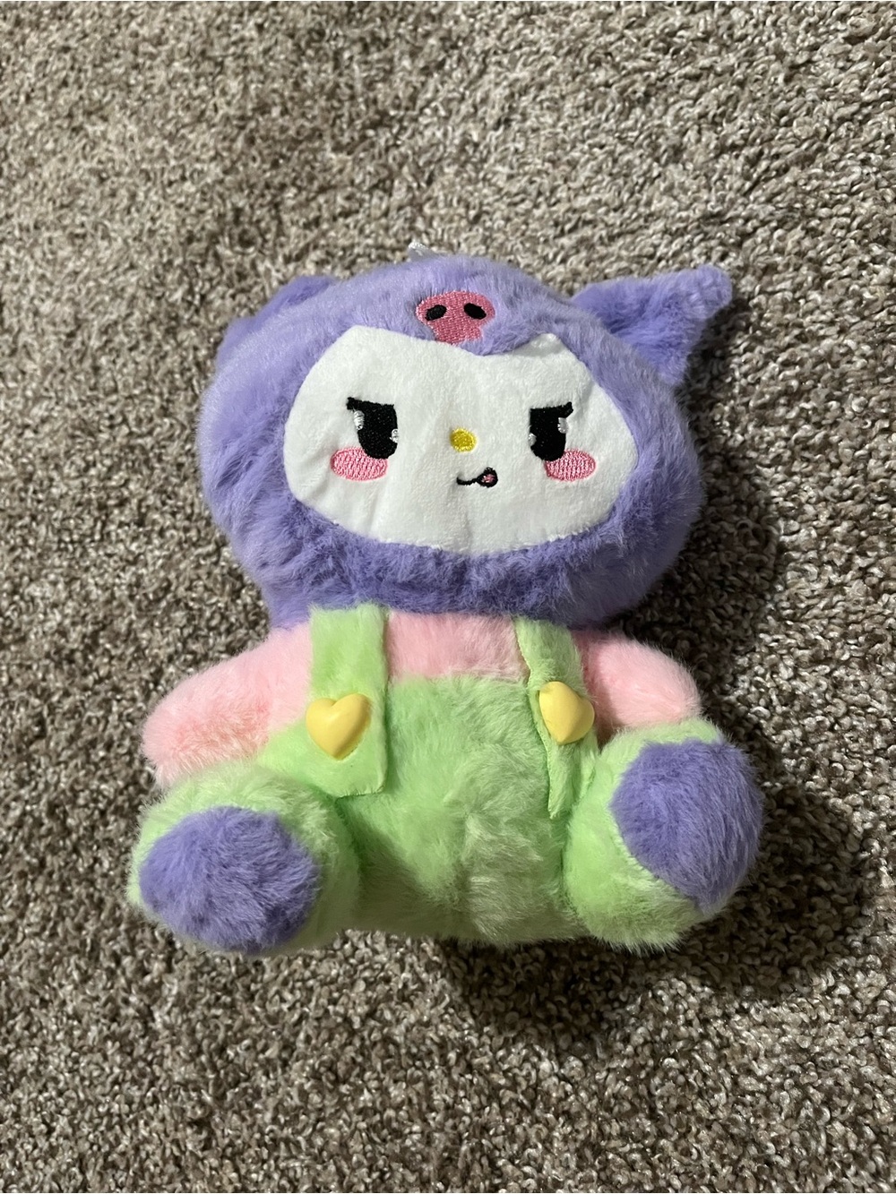Plush Character Toy - Purple & Pastel Multicolor Cute Plush